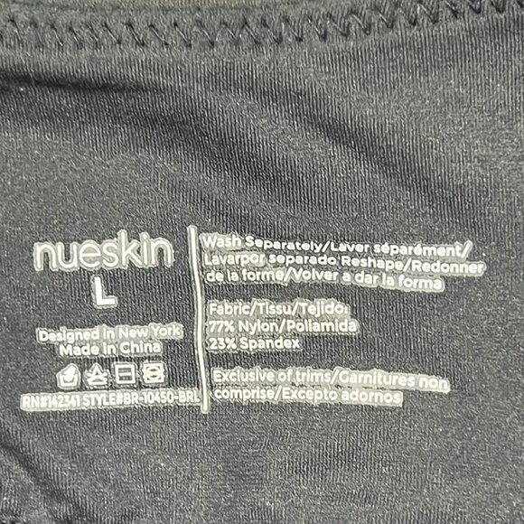 NWT Nueskin Cora Scoop-Neck Shelf Bra. Jet Black. Size L - Picture 2 of 6